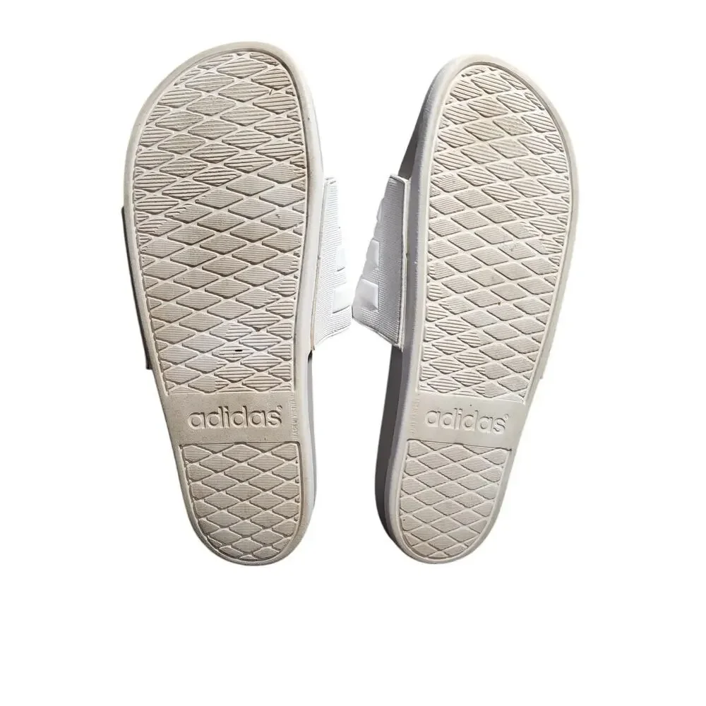 Adidas Men's Adilette White Slip On Slide Sandals Size 11